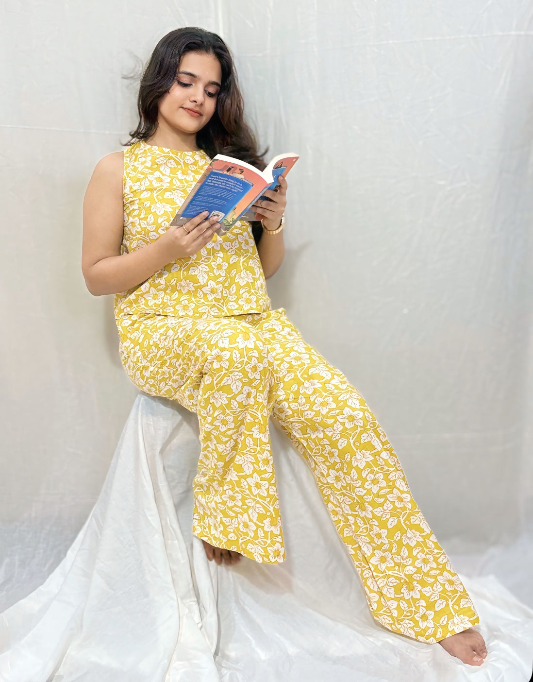 Yellow Floral Cotton Co-ord Set