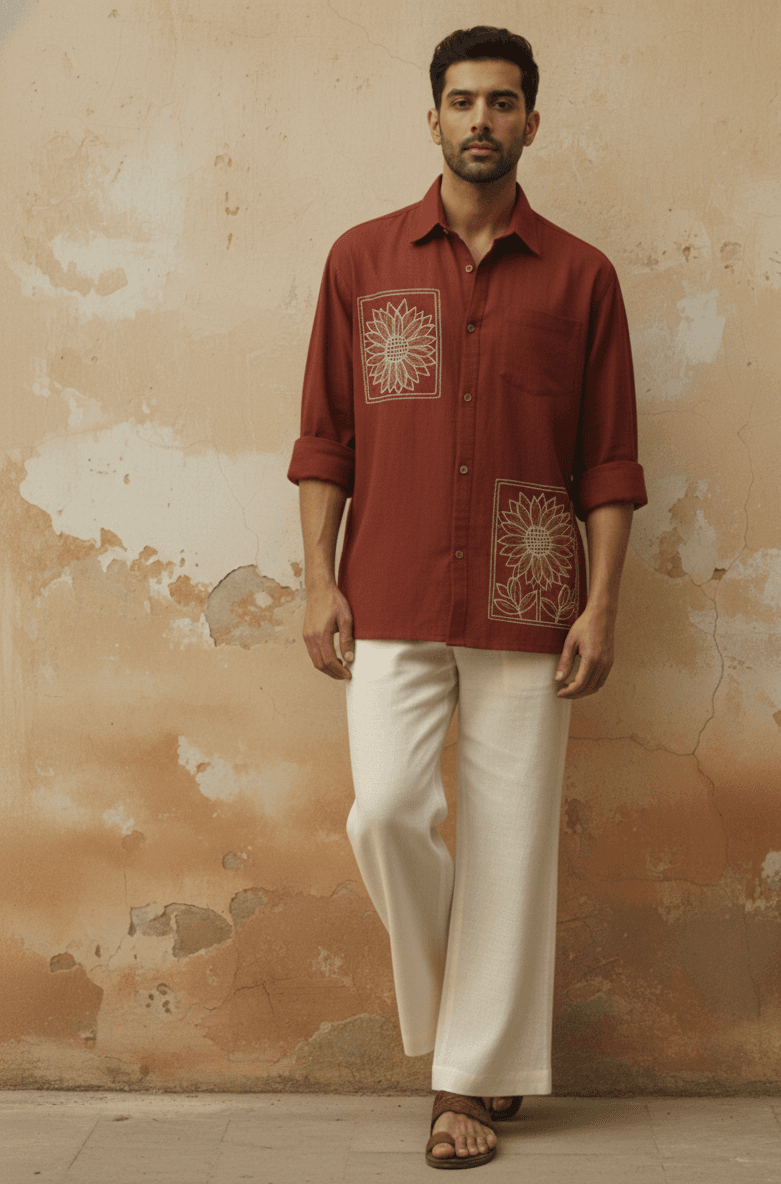 RUST MAROON SHIRT