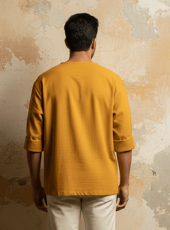 MUSTARD HALF KURTA