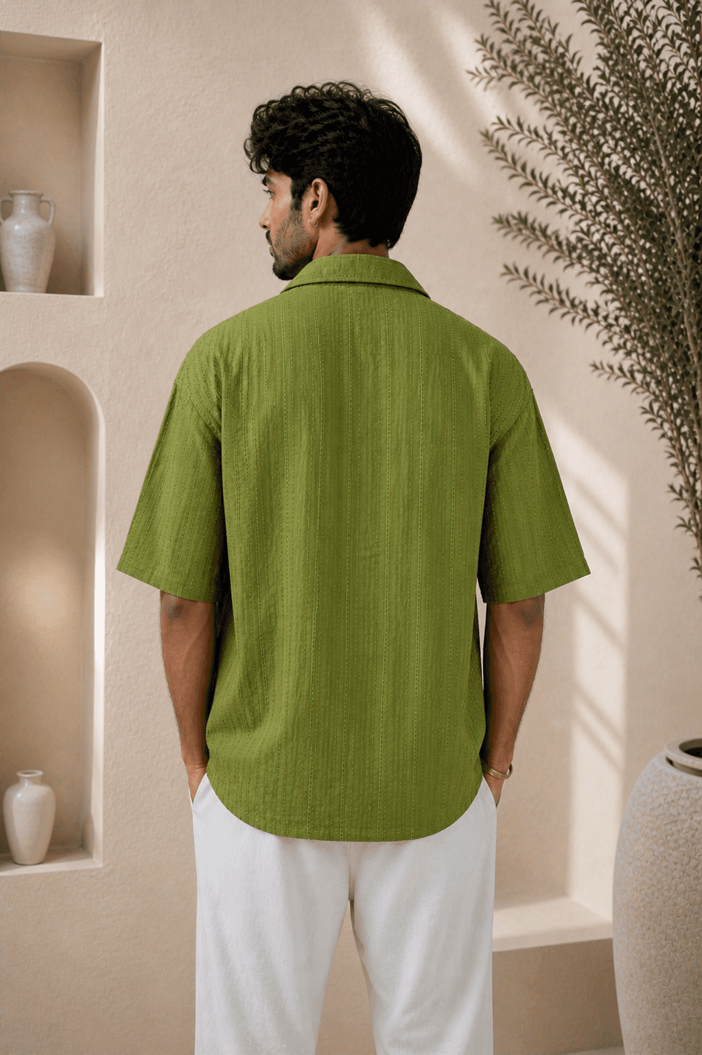 Green oversized shirt